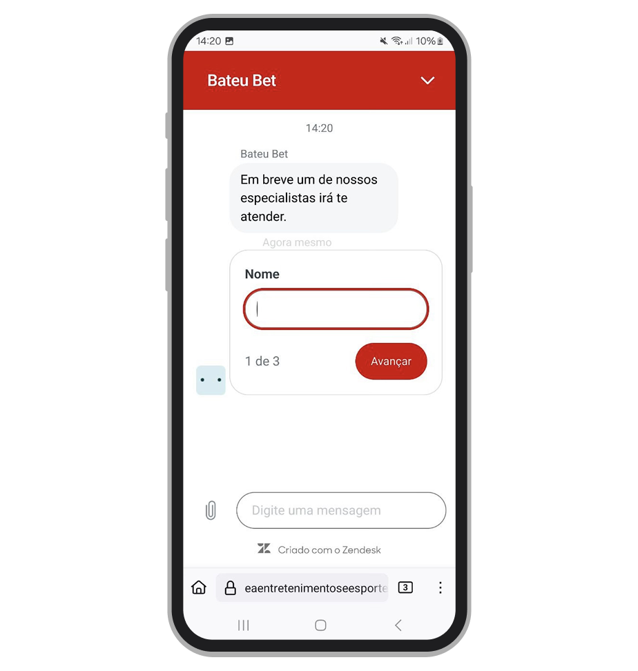 Live chat no site mobile 