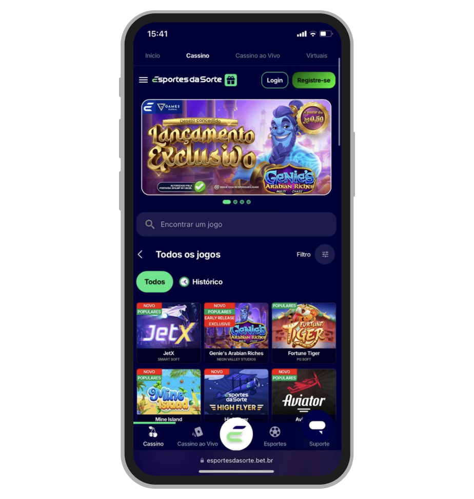 Esportes da Sorte oferece cassino online